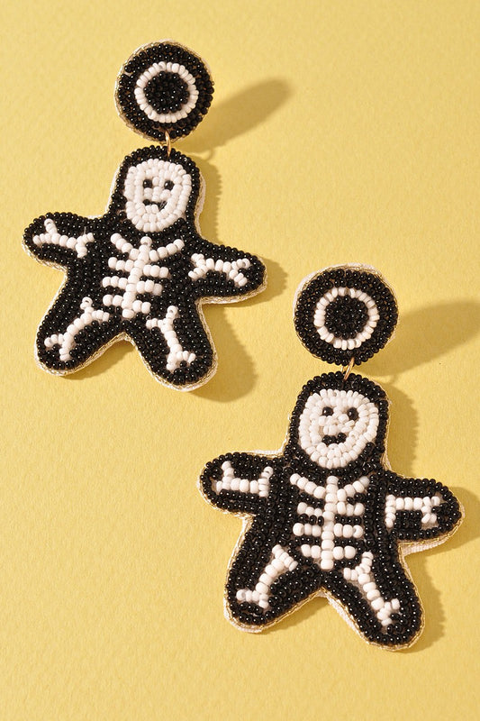 Beaded Skeleton Earrings