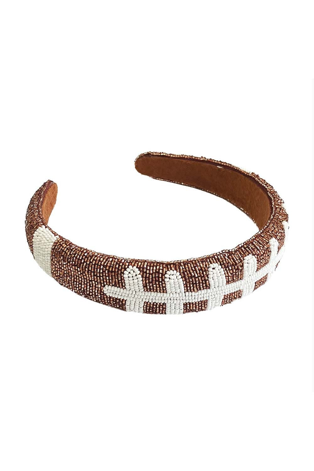 Football Beaded Headband