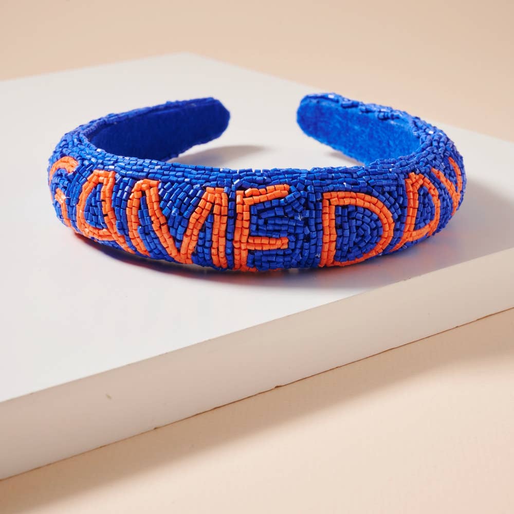 Game Day Seed Beaded Headband