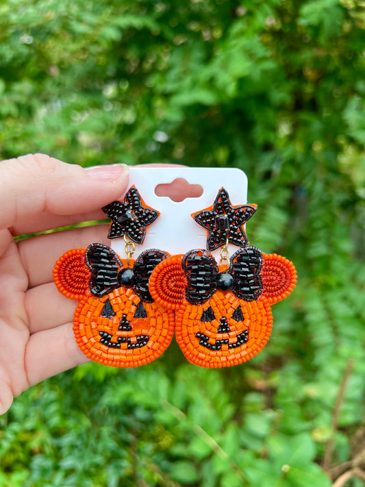 Mouse Pumpkin Earrings