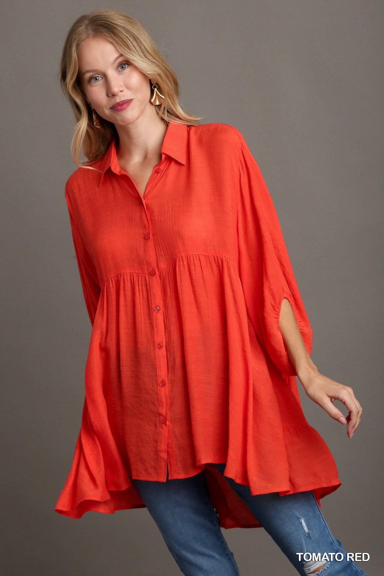 3/4 Sleeve Tiered Tunic