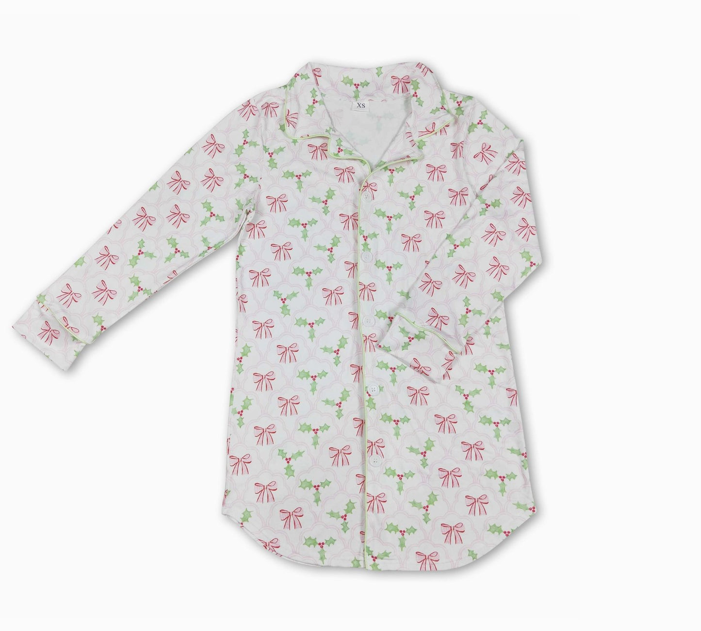 Christmas Berry Bow Nightgown Adult