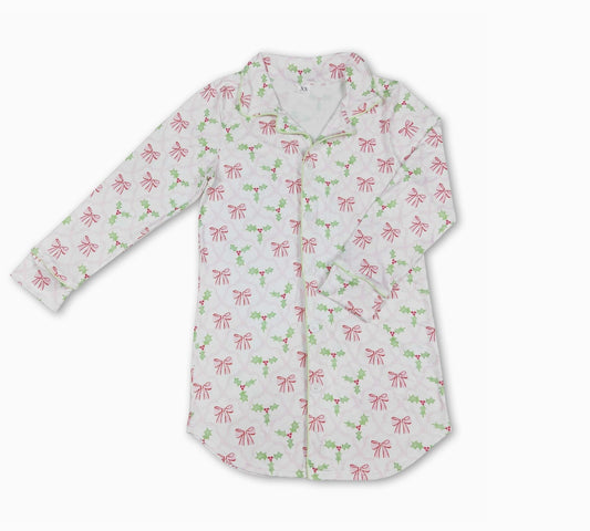 Christmas Berry Bow Nightgown Adult