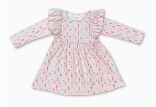 Long Sleeve Ballet Christmas Dress