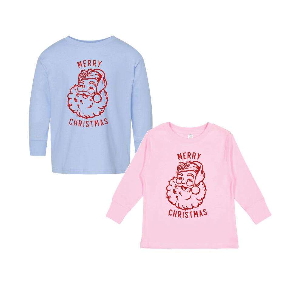 *SALE* Kids Merry Christmas Santa Long Sleeve Tee
