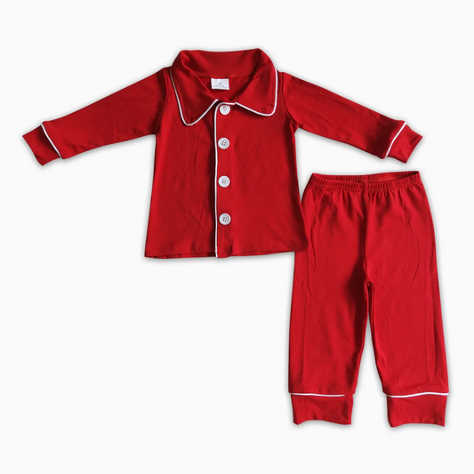 Solid Red Christmas Pajamas